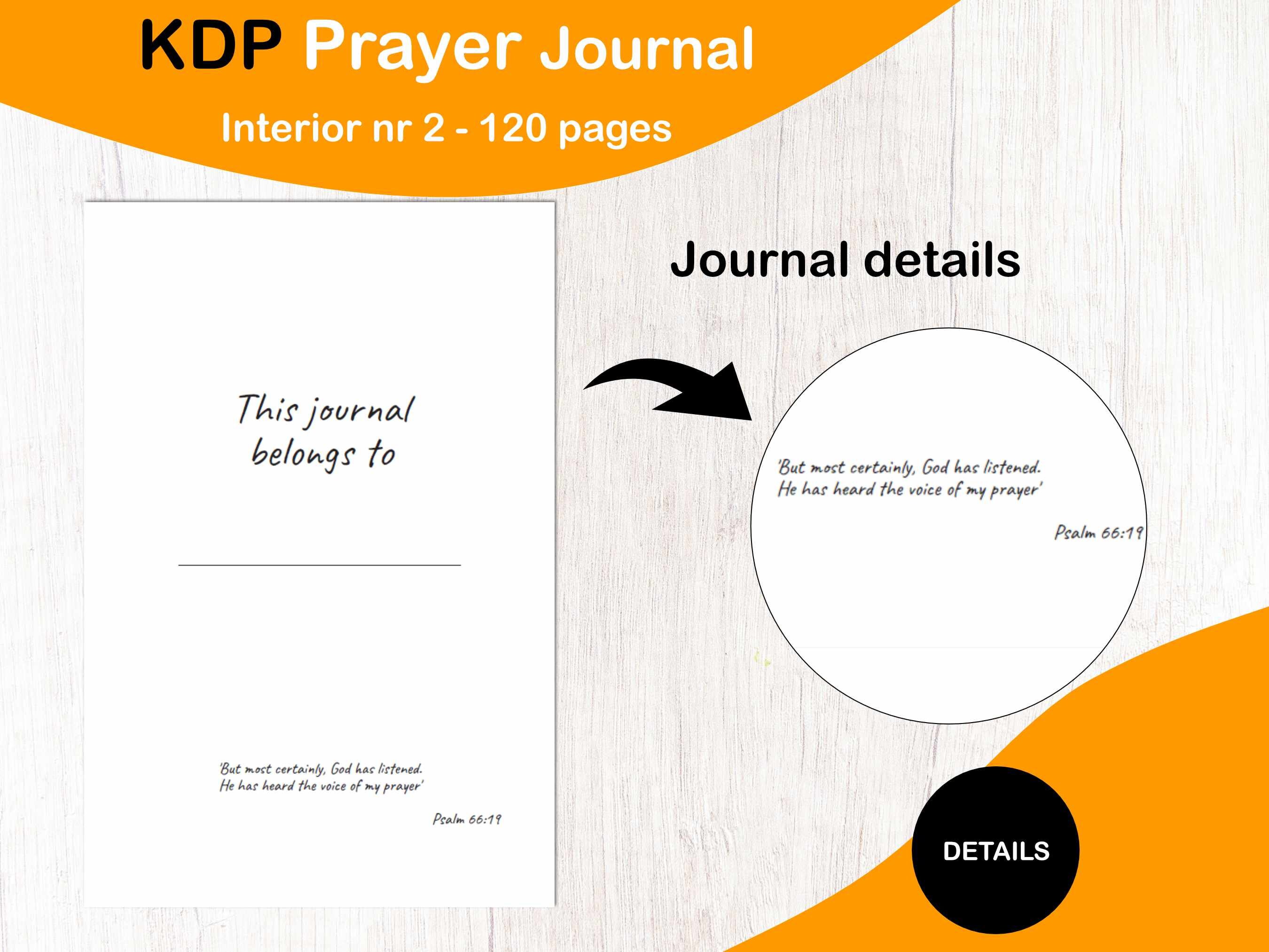 KDP Prayer Journals 3 Interiors List of Keywords PDF Etsy