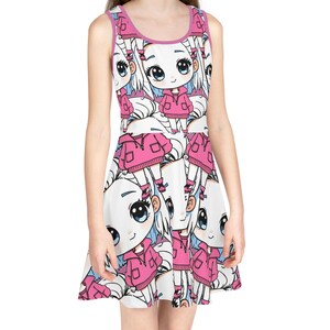Whimsical Girls' Sundress - Cute Cartoon Dress for Summer Adventures, Birthday Parties, Playdates, Beach Outings, and Festivals