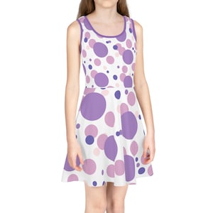 Playful Polka Dot Sundress for Girls, Perfect for Summer Outings, Birthday Parties, Playdates, Casual Wear, Cute Kids Dress