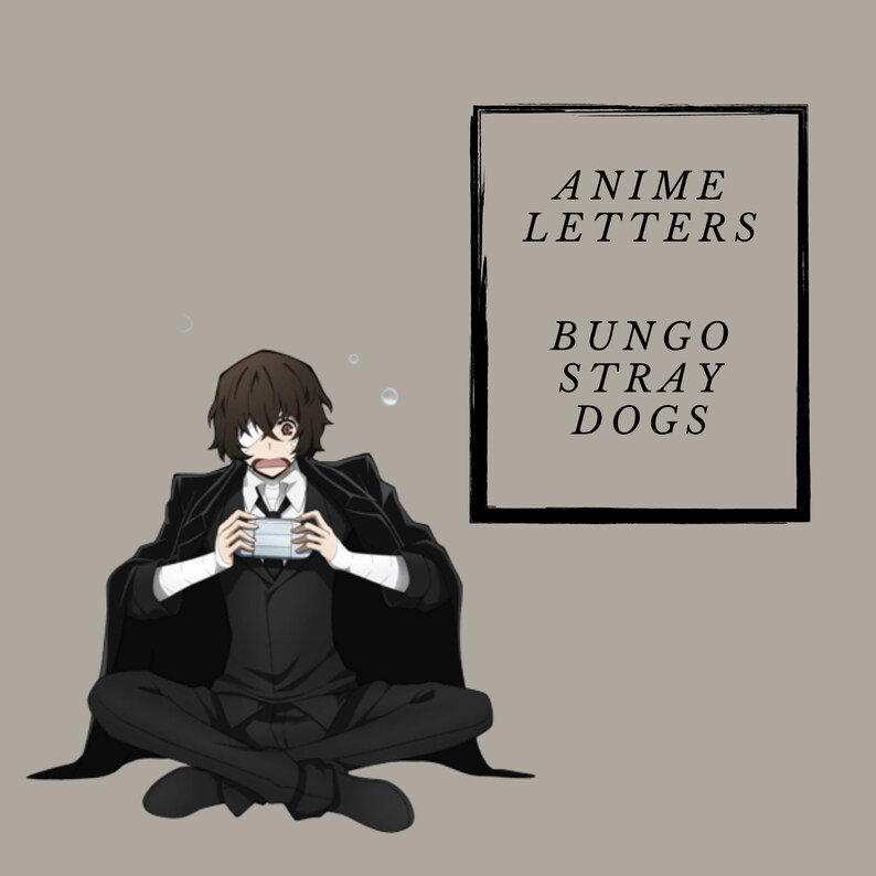 Bungo Stray Dogs Anime Letter Etsy Australia