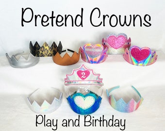 CROWNS & TIARAS for BIRTHDAY, Special Occasions, Pretend Play, and Dress Up for Toddlers, Girls, Boys, and Adults