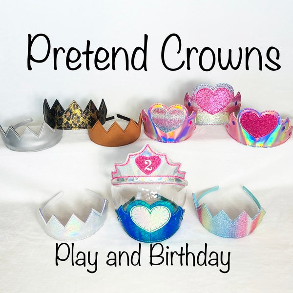 CROWNS & TIARAS for BIRTHDAY, Special Occasions, Pretend Play, and Dress Up for Toddlers, Girls, Boys, and Adults