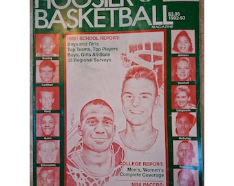 Hoosier Basketball Magazine 1992-93 23rd Annual Indiana High School College NBA