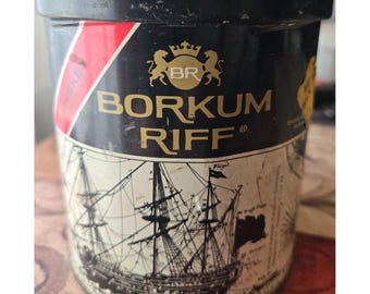 Vintage Borkum Riff Pipe Tobacco 6 oz Tin