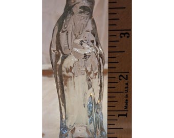 Vintage Clear Art Glass Wise Man Figurine Nativity 4 Inch