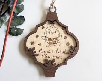 New Born Baby First Christmas Ornament, New Baby Gift, Personalized Baby Name Ornaments