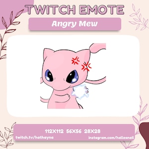 Mew Twitch Emote Angry, Discord Emote