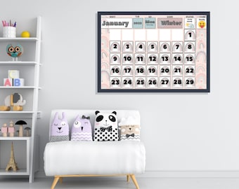 Printable Kids Calendar | Homeschool & Classroom Resource (Digital Download)