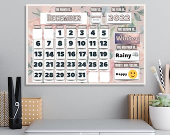 Printable Perpetual Calendar | Homeschool Toddler Learning (Digital Download)