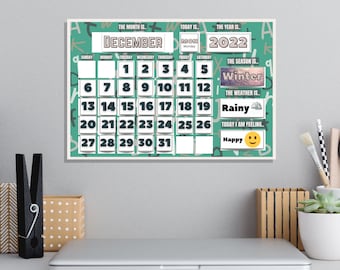 Homeschool Perpetual Calendar | Weather, Emotions Chart (Digital Download)