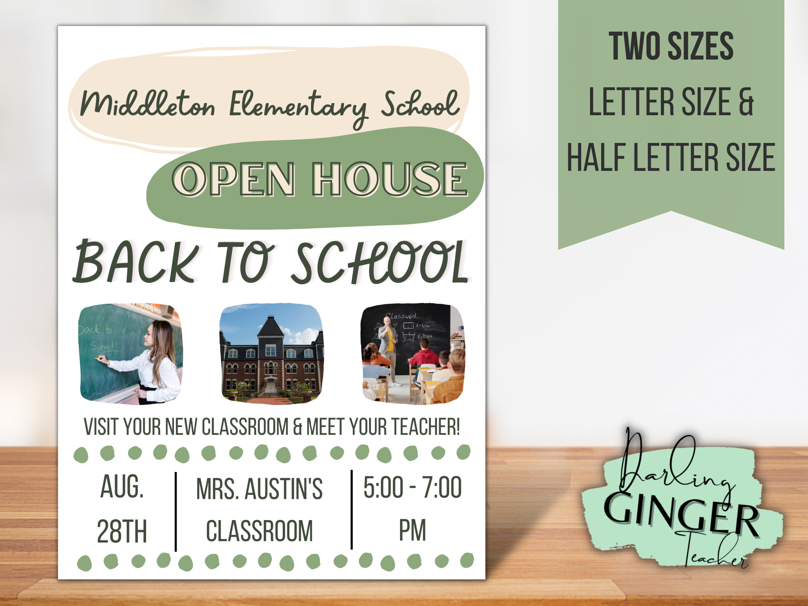 Editable Back to School Open House Flyer | Printable School Invitation ...