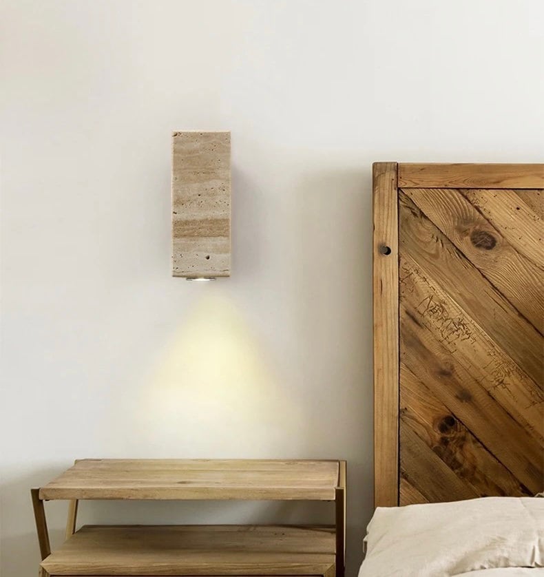 Candeeiro de parede Wabi sabi luz led rústica para parede, luz de ...