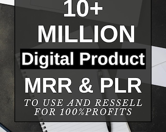 10 Million+ PLR MRR Digital Products Bundle – Master Resell Rights – Passive Income Digital Download – Ultimate Digital Product Library