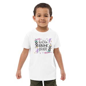 Hello Third Grade Shirt - 3rd Grade Back to School Tee for Girls - First Day of School Shirt - Cute Third Grade Outfit kids t-shirt