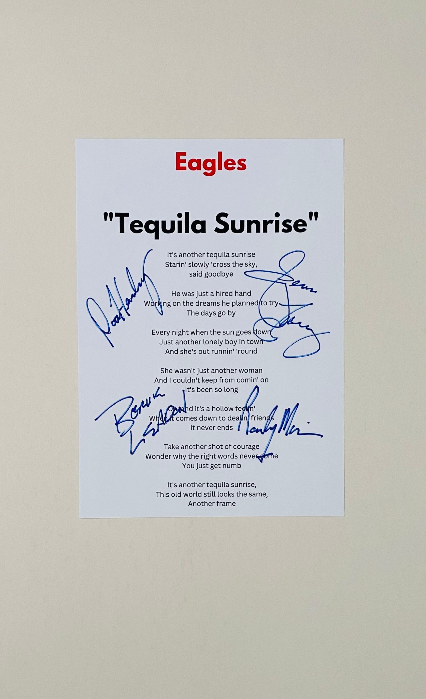 An Evening of EAGLES Music with ANOTHER TEQUILA SUNRISE