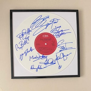 Bruce Springsteen & The E Street Band Framed White Limited Edition Signed Vinyl Record Display