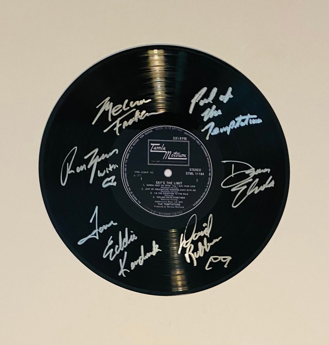 The Temptations Signed Vinyl Record - Etsy