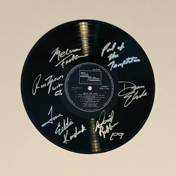 The Temptations Signed Vinyl Record