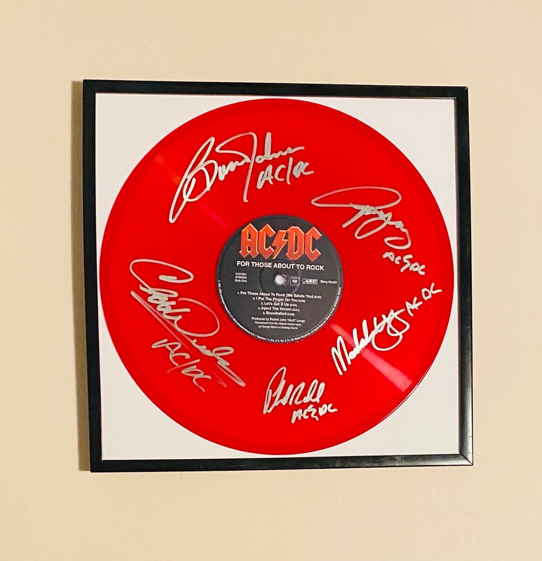 AC/DC Signed Red Limited Edition Framed Vinyl Record - Etsy
