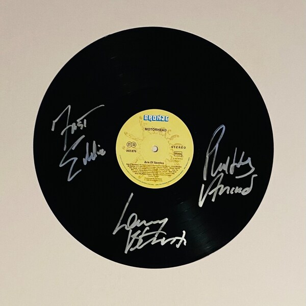 Motorhead Signed Vinyl Record Display