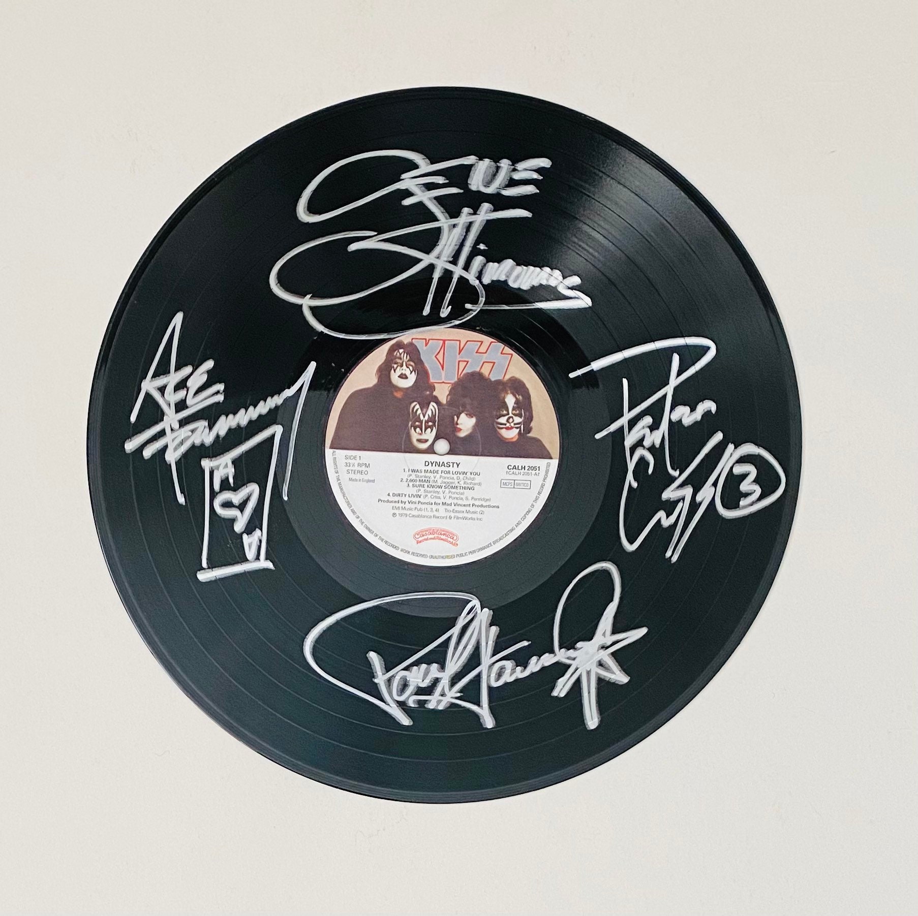 Kiss Signed Vinyl Record Display Etsy