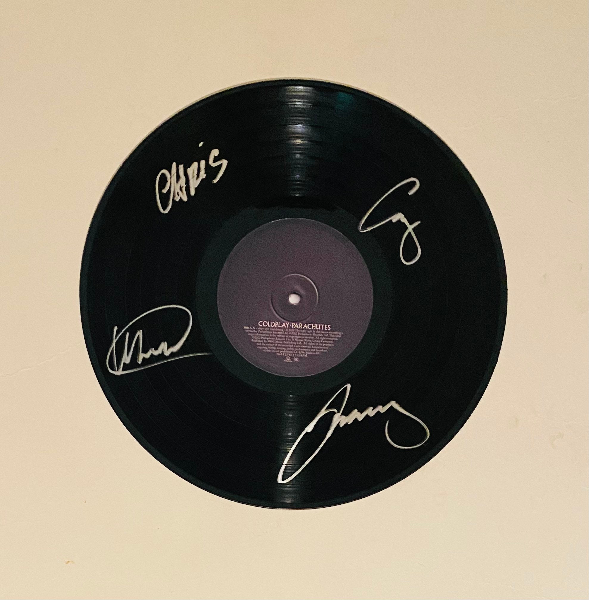 Coldplay Signed Vinyl Record Display