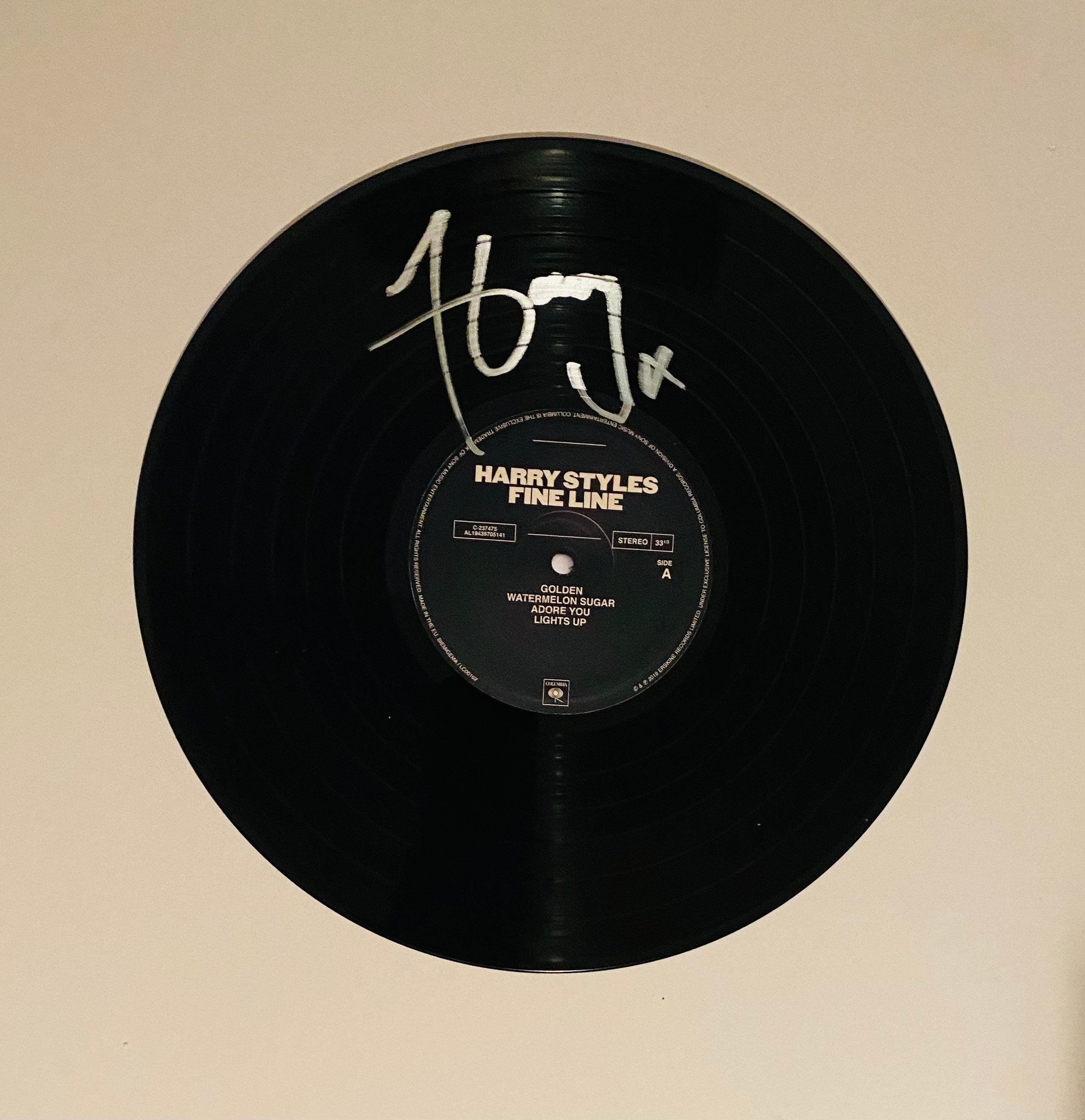 Harry Styles Signed Vinyl Record