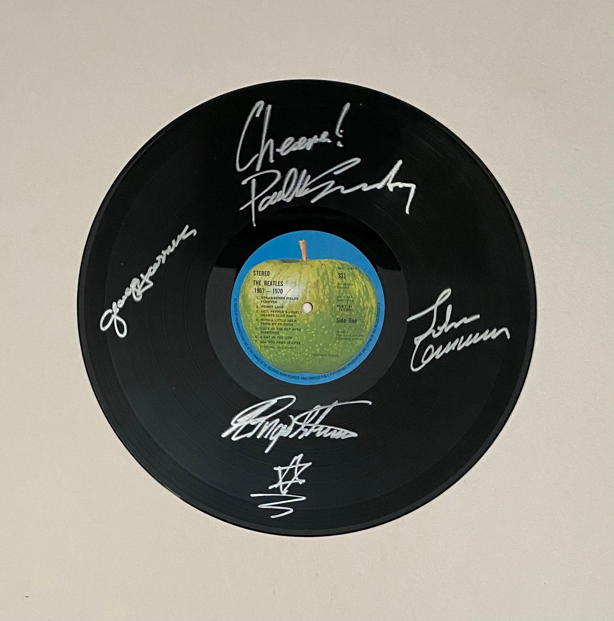 The Beatles Signed Vinyl Record