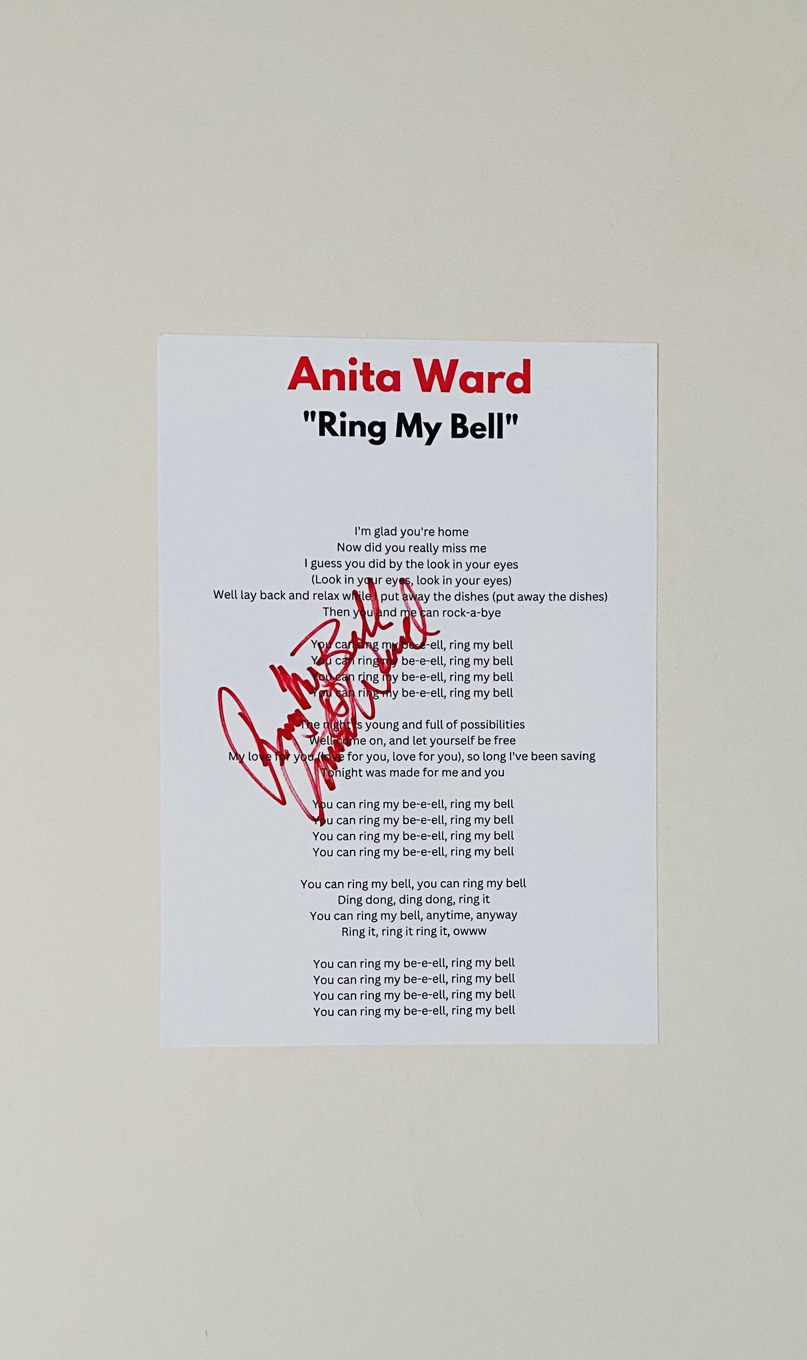 Anita Ward RING MY BELL CD