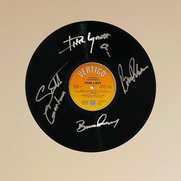 Thin Lizzy Signed Vinyl Record