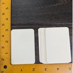 50 stuks effen visitekaartjes formaat blanco ronde afgeronde hoeken