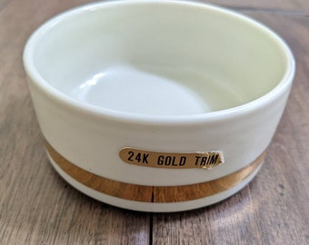 VINTAGE 24k gold rim Japan chokin small dish bowl