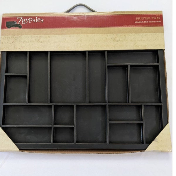 Artist Printers Tray 7 Gypsies Black Silver Handle 7G1420 Crafts Scrapbook