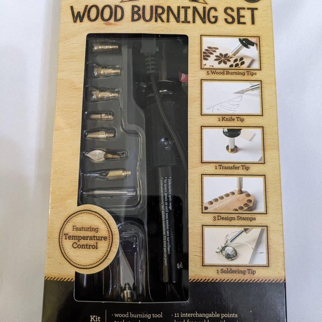 Tooltreaux 56pc Complete Wood Burning Pen Kit With Assorted Tips  Woodworking 