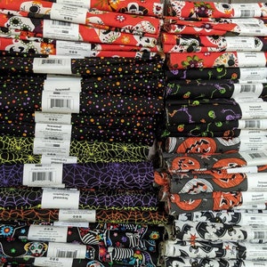 FQ Fat quarter 18x21" new Halloween cotton diy craft crafting quilt quilting sew sewing
