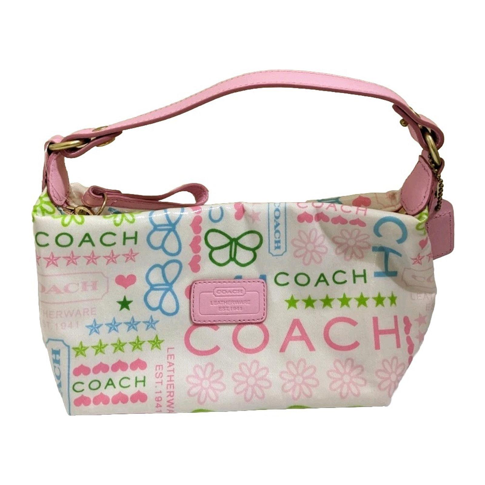 Vintage Coach Y2K Rainbow Butterfly Mini Bag Purse Graffiti Multi