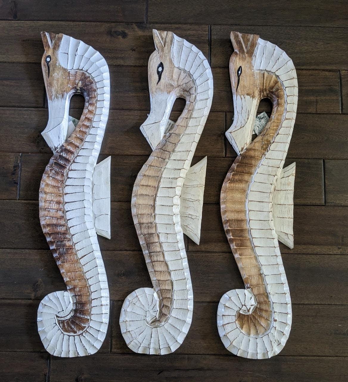 Decorazione Da Parete A Forma Di Cavalluccio Marino - Set Da 3 Pezzi In