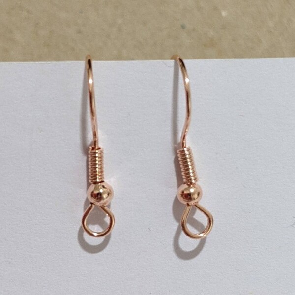 100 pcs / lot rose gold tone Hooks Earrings Hook DIY Jewelry Earrings Making