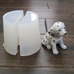 Dalmatian Silicone Mold Mould Dog Puppy Figurine Statue Epoxy Mould 3D