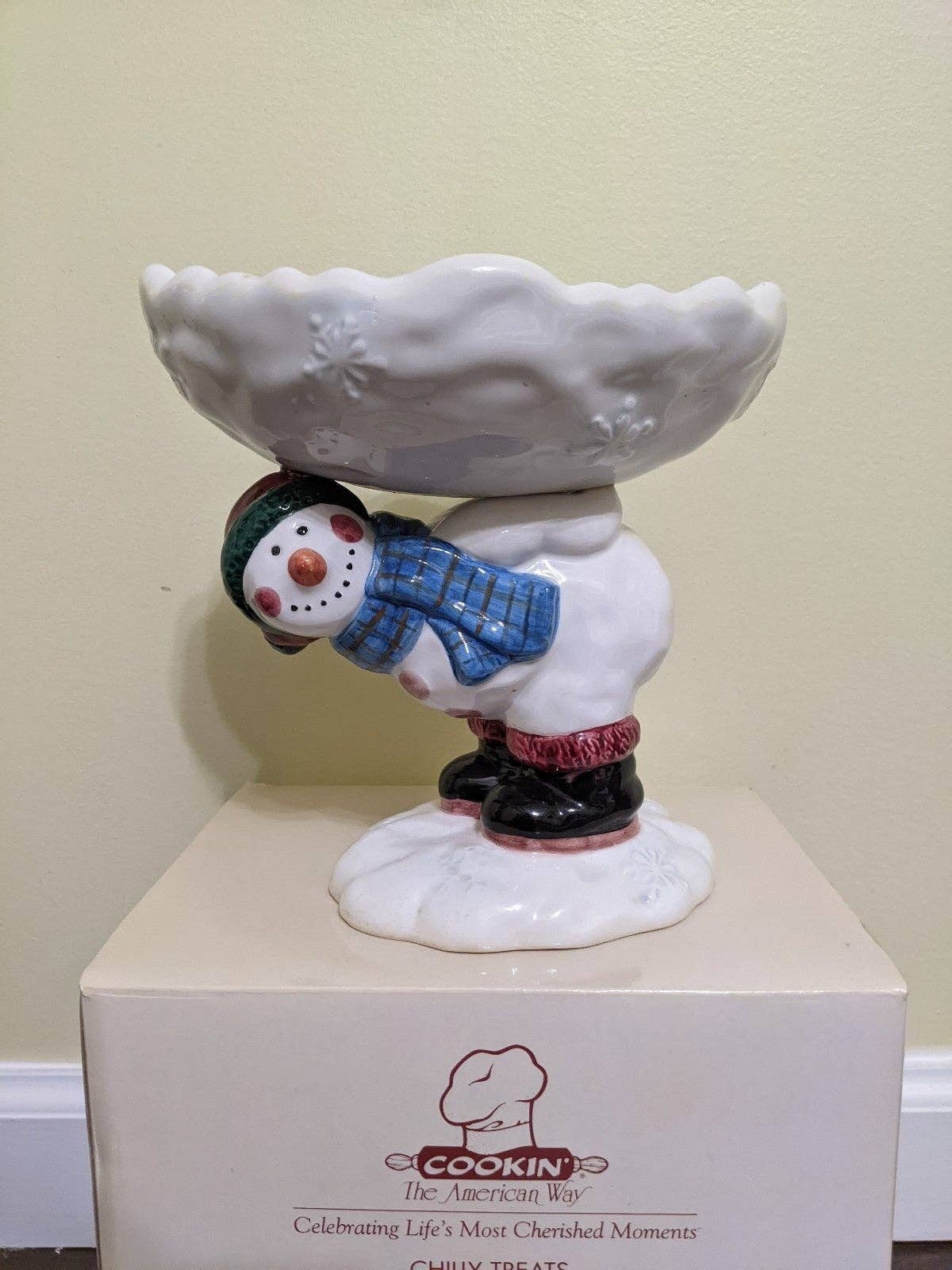 Celebrating life's most cherished moments Snowman Candy Dish bowl Christmas