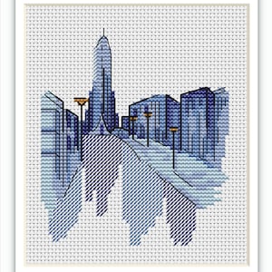 Iceland Cross Stitch Reykjavík Pattern pdf Travel cross stitch Iceland embroidery Travel Reykjavík cross stitch easy chart mini cross stitch
