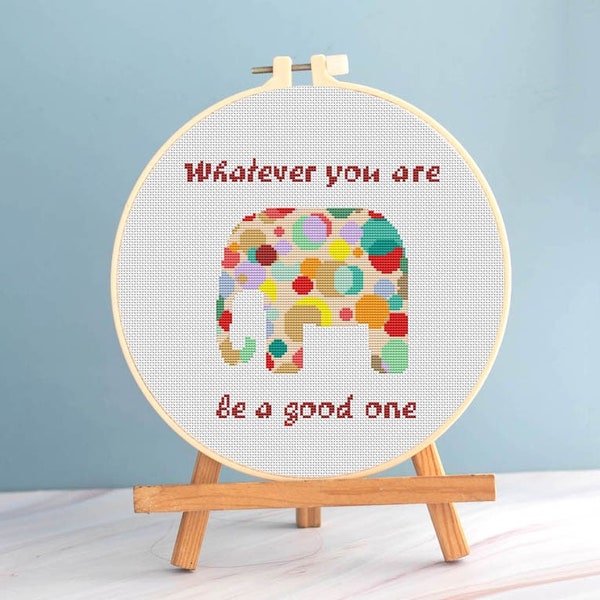 Baby Cross Stitch Elephant Pattern pdf - Baby Funny Embroidery Nursery Cross Stitch Inspirational Quote Baby Needlepoint easy cross stitch