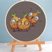 Funny Onions cross stitch Halloween pattern pdf - Funny trio embroidery mini cross stitch kitchen art needlepoint round cross stitch onions