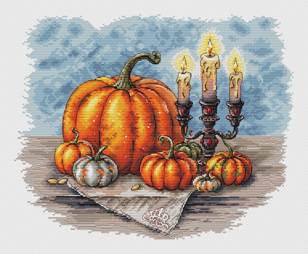 Pumpkins Cross Stitch Pattern Pdf Autumn Embroidery Cross Stitch
