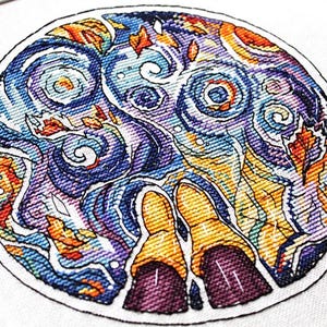 Rain Cross Stitch Puddles Pattern pdf - Autumn Fantasy Round Embroidery Rain autumn cross stitch rain boots needlepoint blackwork chart
