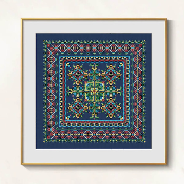 Victorian Ornament Cross Stitch square pattern pdf - Biscornu Ornament Embroidery Zodiac Cross Stitch Pincushion Cross Stitch dmc blackwork