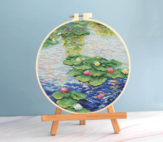 Cross Stitch Style Canvas and Easel Set