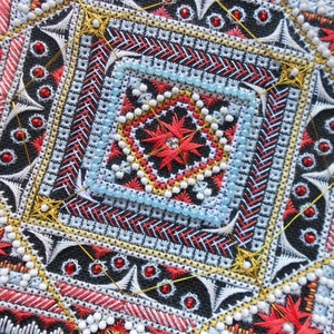 Byzantine Cross Stitch Ornament pattern pdf - Blackwork Ornament Embroidery Pincushion Cross Stitch Pillow Cross Stitch Biscornu dmc pattern