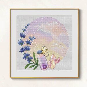 Minimalist cross stitch dawn pattern pdf - Asian cross stitch mountain scene embroidery sunrise cross stitch landscape dmc round needlepoint