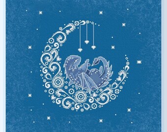 Kit Point De Croix Imprimé Dragon Fantaisie 45x45cm - Taie D'Oreiller Broderie DIY